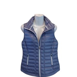 Tommy Hilfiger lightweight puff zip outwear sport blue vest jacket coat small